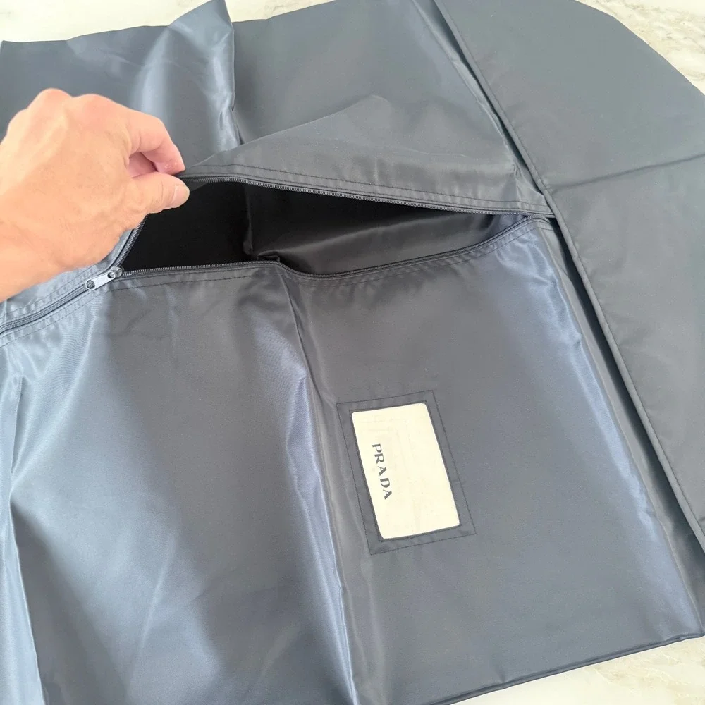 Prada Black Nylon Garment Bag Travel Suit Cover 60x23